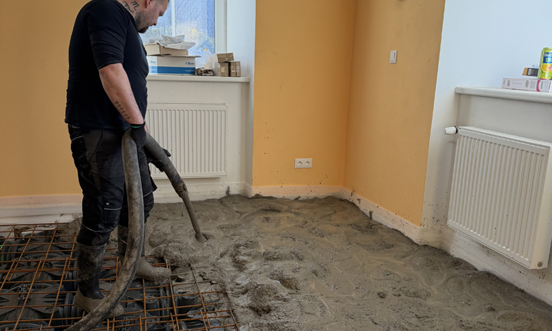 Příprava rozvodů pod odvětranou podlahou