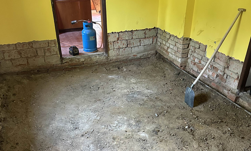 Realizace odvětrávané podlahy v rodinném domě