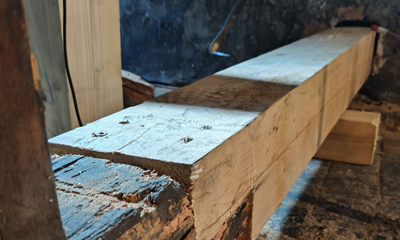 Částečná výměna trámu